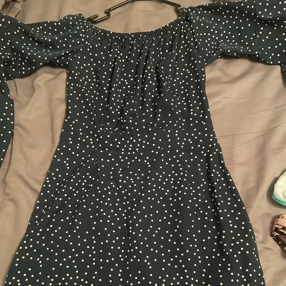 Mini dress with flared sleeves